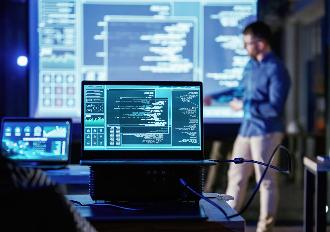 code on screen