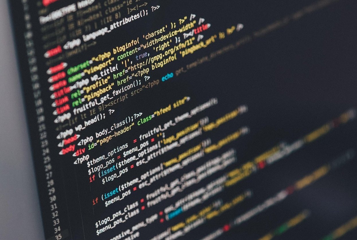 code on screen