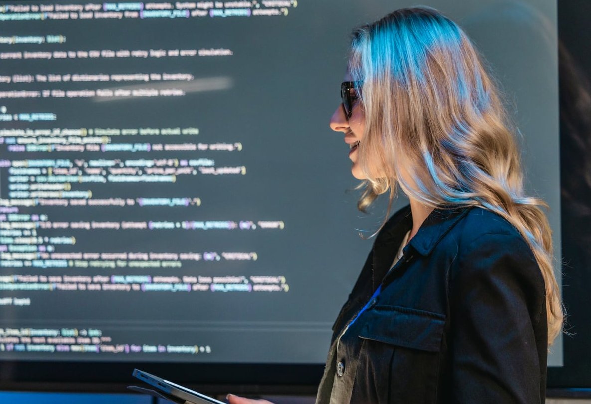 code on screen